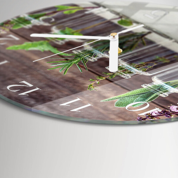 Horloge ronde herbes