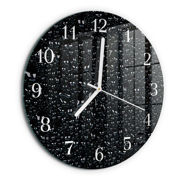 Horloge ronde Gouttes d'eau