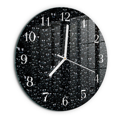 Horloge ronde Gouttes d'eau
