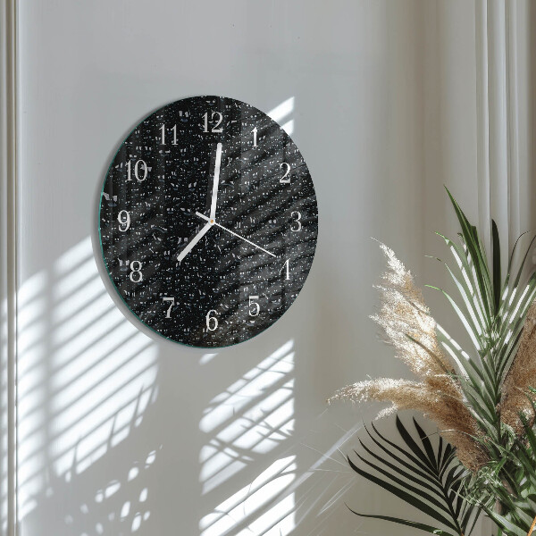 Horloge ronde Gouttes d'eau