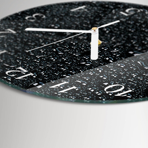 Horloge ronde Gouttes d'eau