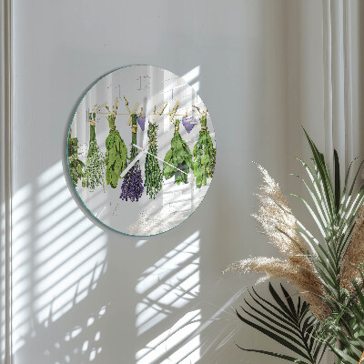 Horloge ronde herbes