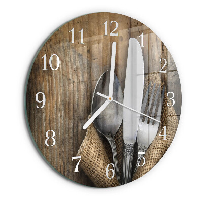 Horloge ronde Couverts