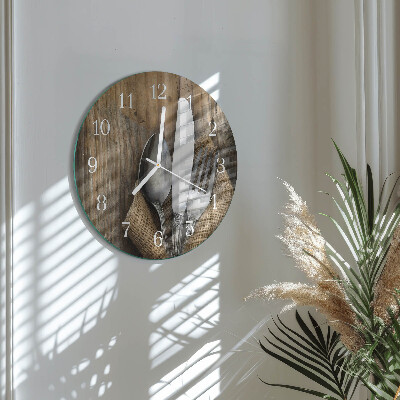Horloge ronde Couverts