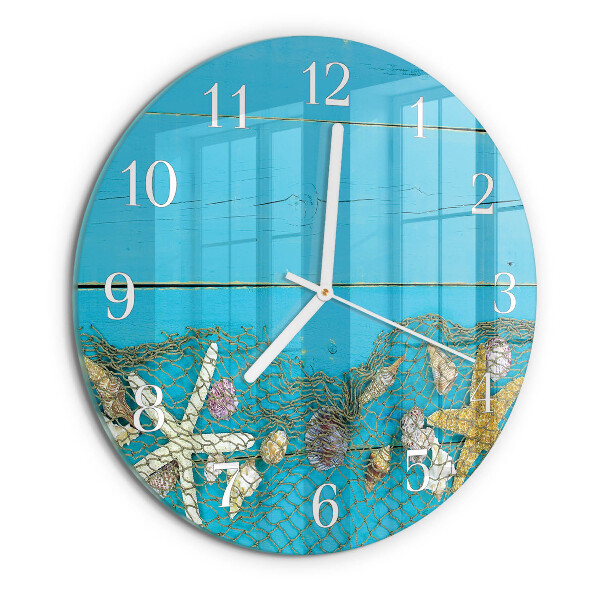 Horloge ronde Trésors de la mer