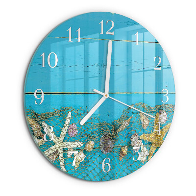 Horloge ronde Trésors de la mer