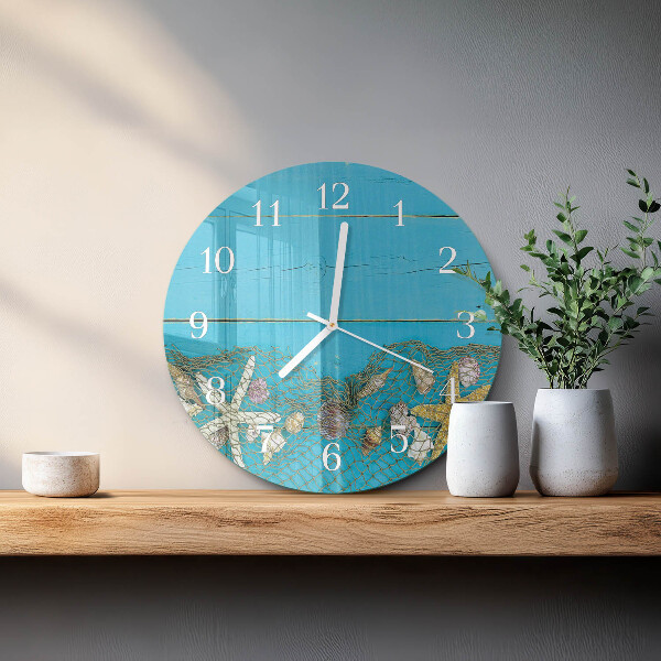 Horloge ronde Trésors de la mer