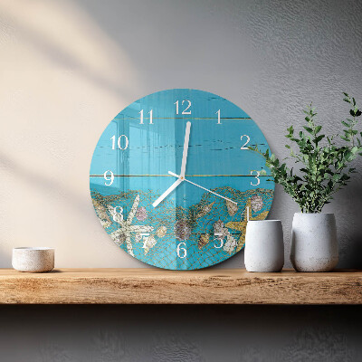 Horloge ronde Trésors de la mer