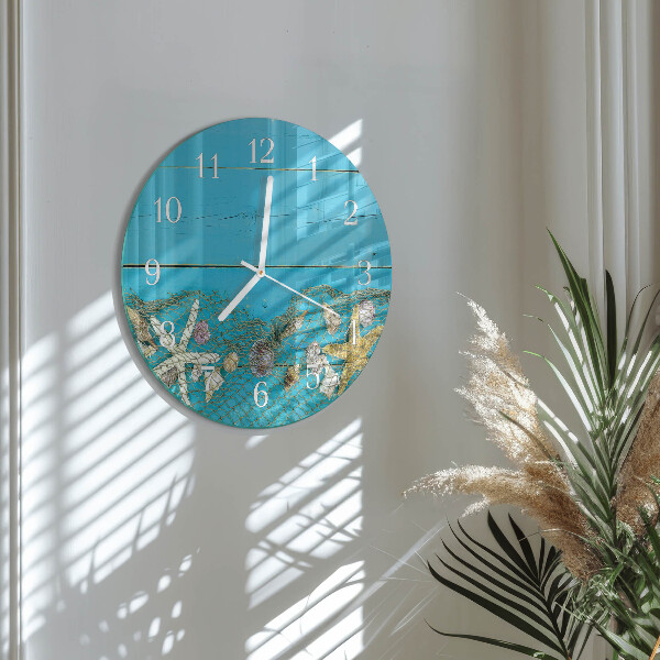 Horloge ronde Trésors de la mer