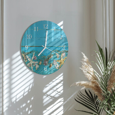 Horloge ronde Trésors de la mer