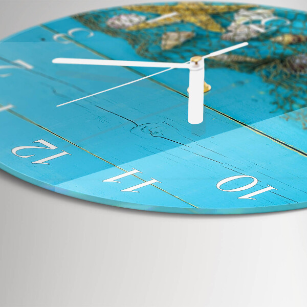 Horloge ronde Trésors de la mer