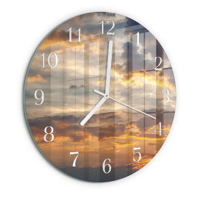 Horloge ronde Coucher de soleil