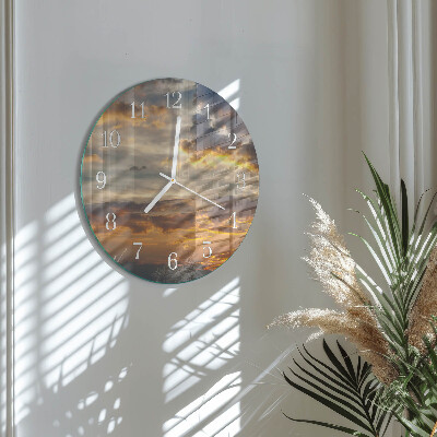 Horloge ronde Coucher de soleil