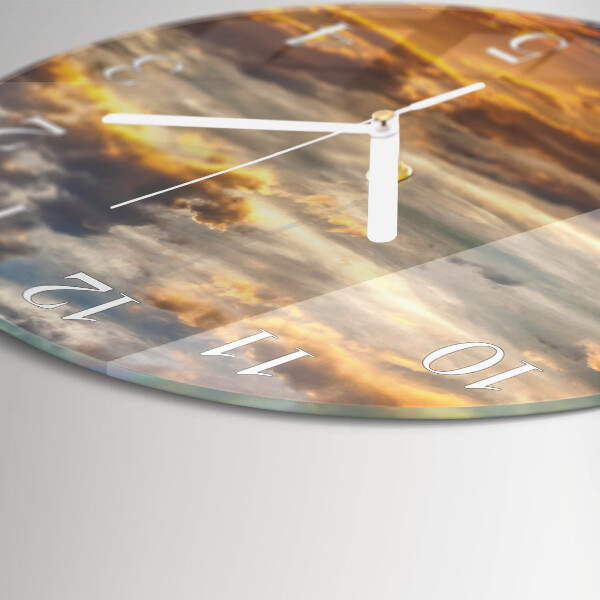 Horloge ronde Coucher de soleil
