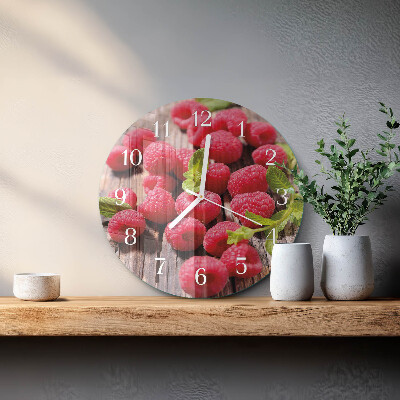 Horloge ronde Framboises
