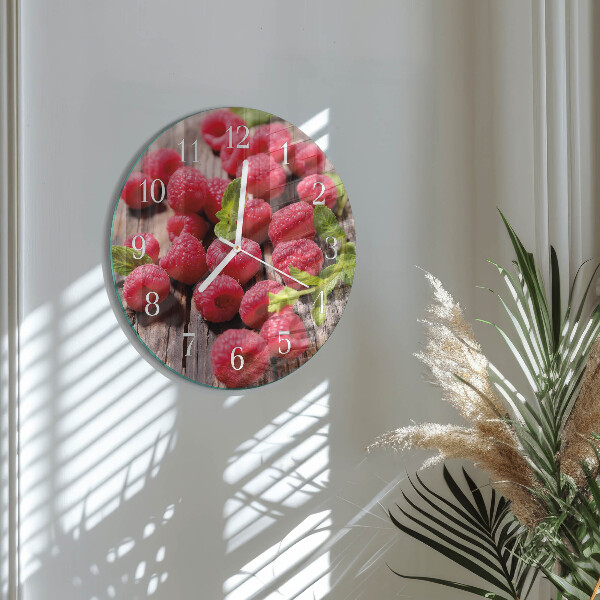 Horloge ronde Framboises