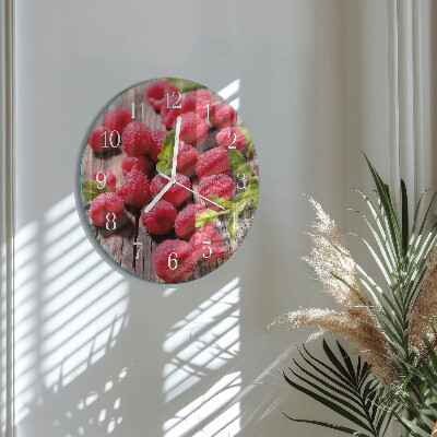 Horloge ronde Framboises