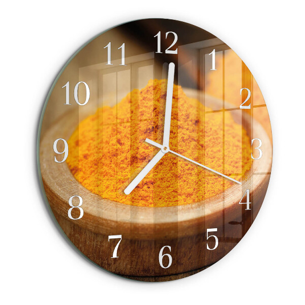 Horloge ronde Curcuma