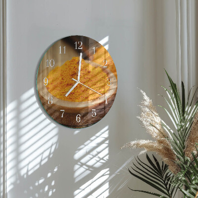 Horloge ronde Curcuma