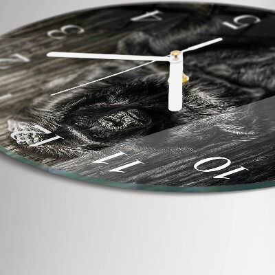 Horloge ronde Gorille