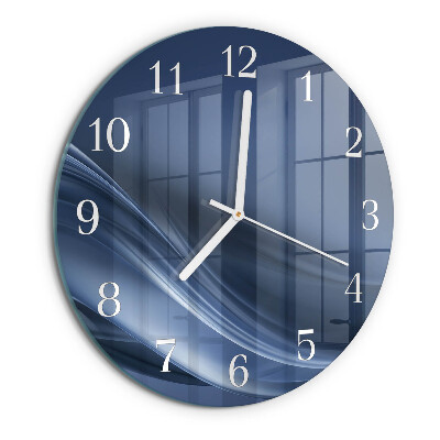 Horloge ronde Vagues bleues