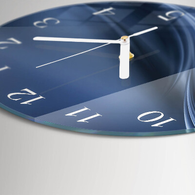 Horloge ronde Vagues bleues
