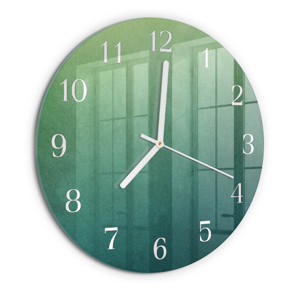 Horloge ronde Dégradé vert