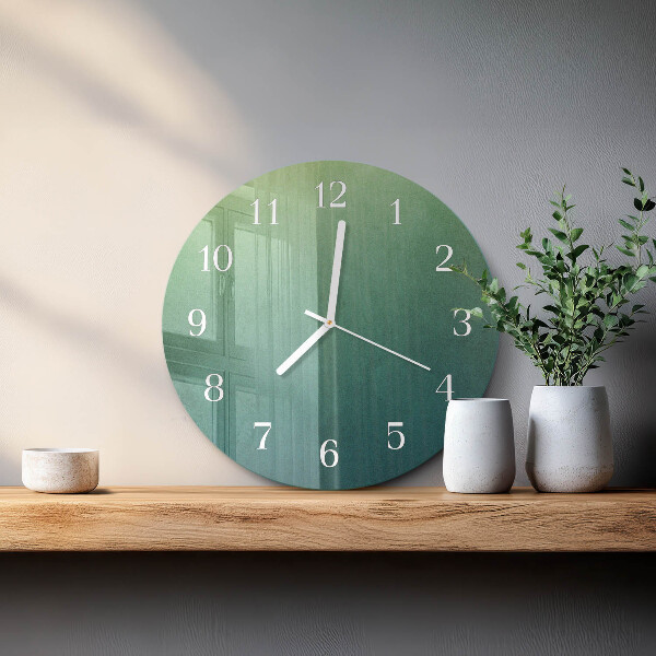 Horloge ronde Dégradé vert