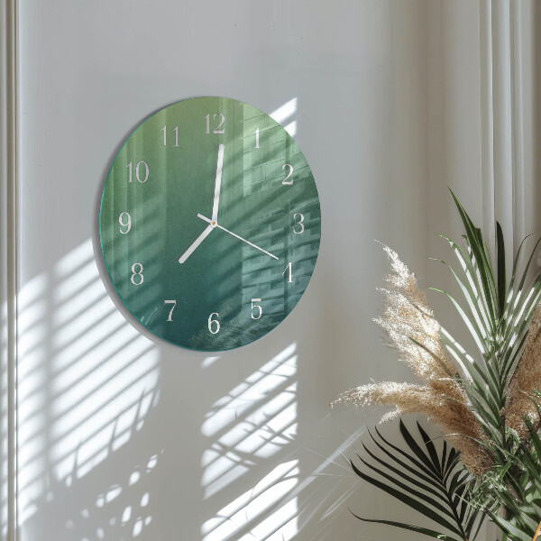 Horloge ronde Dégradé vert