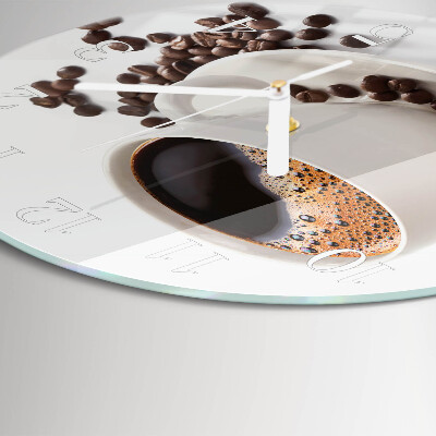 Horloge ronde Une tasse de café