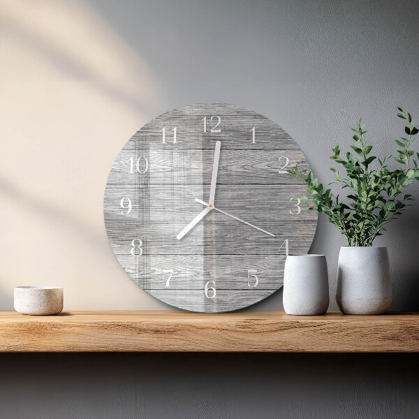 Horloge ronde Bois gris