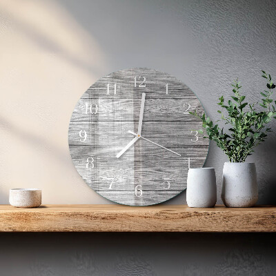 Horloge ronde Bois gris