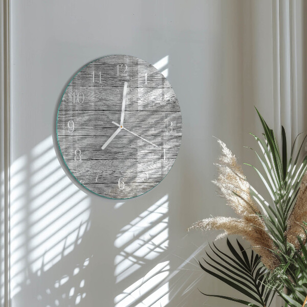 Horloge ronde Bois gris