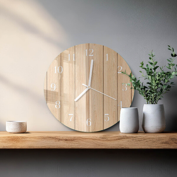 Horloge ronde Bois