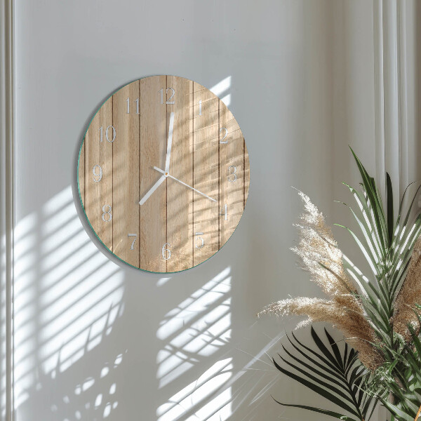Horloge ronde Bois