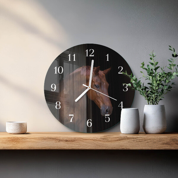 Horloge ronde Cheval