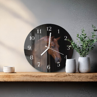 Horloge ronde Cheval