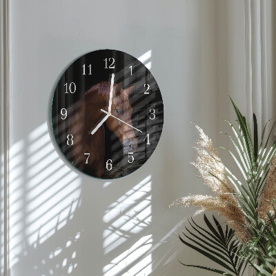 Horloge ronde Cheval