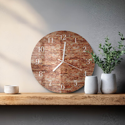 Horloge ronde Mur de briques