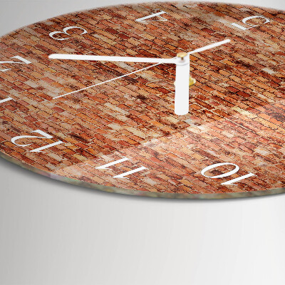Horloge ronde Mur de briques