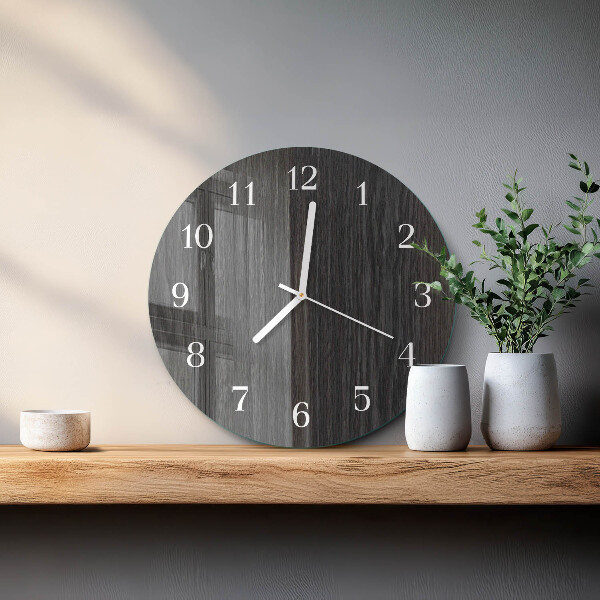 Horloge ronde Bois