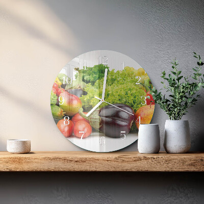 Horloge ronde Légumes