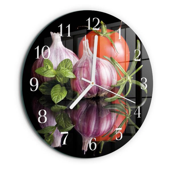 Horloge ronde Tomate Ail