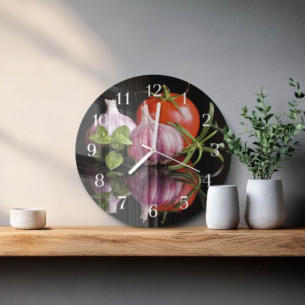 Horloge ronde Tomate Ail