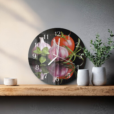 Horloge ronde Tomate Ail