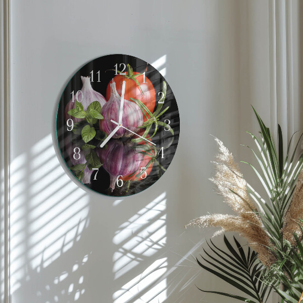 Horloge ronde Tomate Ail