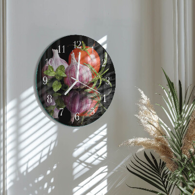 Horloge ronde Tomate Ail
