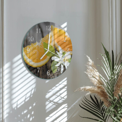Horloge ronde Citrique