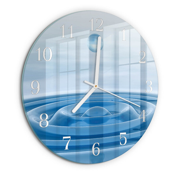 Horloge ronde Eau