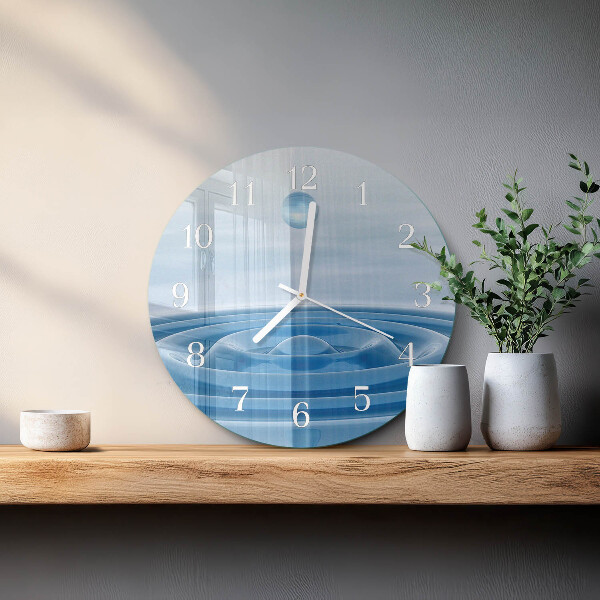 Horloge ronde Eau